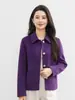 Nuevo Abrigo de Lana de Oveja de Doble Cara Corto de Alta Gama Otoño/Invierno 2026 con Cuello Solapa para Mujeres Petites