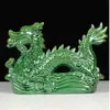 Adornos de Dragón de Cerámica Tang Sancai Hogar Dragón del Zodiaco Dragón Verde Esquina de Suplemento Solución Artesanías Sala de Estar Regalos Adornos de Joyería