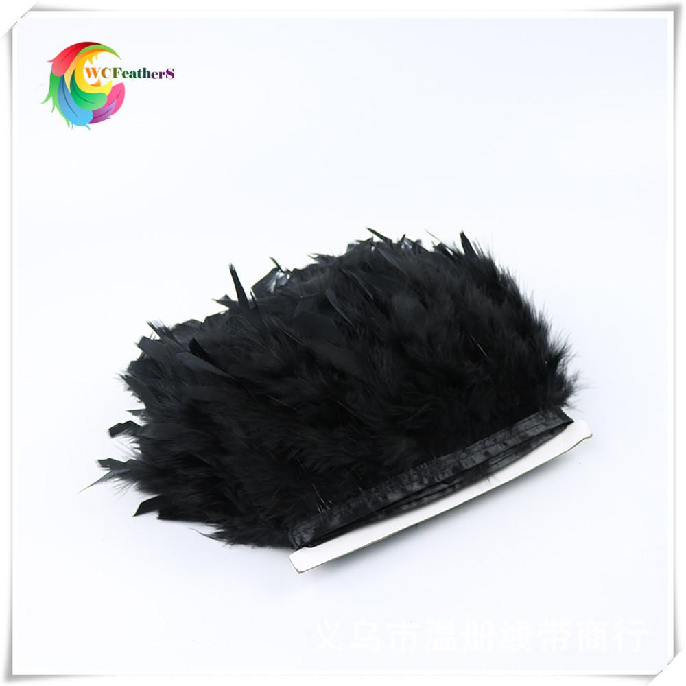 2 black chandelle turkey feath