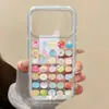 Adequado para capa de celular Apple 17, proteção total da borda, design de desenho animado, iPhone 16, sensação de alta qualidade, estilo de nicho para mulheres, 14pl, padrão colorido de frutas em tela cheia