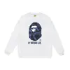 Sudadera con cuello redondo estampada de la marca de moda BAPE Ape Head, Nueva moda Hip-Hop Otoño/Invierno para Hombres y Mujeres, Cabeza de Simio Transfronteriza