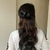 Pinza de plátano de satén plisado estilo coreano para coleta alta para mujer, nuevo modelo 2026, pinza para el pelo de la parte posterior de la cabeza, accesorio para el cabello