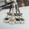 Schnauzer Perro Cuero Regalo Collar Personalizado Cachorro Creativo Llavero para Coche Colgante para Bolso Al por Mayor