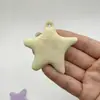 Nuevo accesorio de pentagrama de lunares de 6 CM material para joyería DIY hecho a mano decoración de llavero colgante de estrella de lunares
