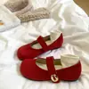 Zapatos Mary Jane de un solo color Zapatos planos franceses casuales cómodos de boca poco profunda Zapatos de noche 2025 Otoño nuevos elegantes versátiles con faldas