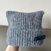Gorro de Punto de Lana Estilo Coreano Cálido con Orejas de Gato Otoño Invierno Protección para los Oídos al Aire Libre para Mujer Versátil con Forro de Forro Polar Hace que la Cara Parezca Más Pequeña