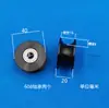 Roda de Polia de Nylon com Canaleta em U Rolamento Roda de Borracha Roda Guia para Tubo Redondo Suporte de Roda para Trilho Plástico Roda de Suporte para Porta e Janela com Canaleta em U