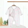 Roupão Borboleta de Algodão Puro Classe A para Bebê com Abertura Lateral, Roupa de Verão Fina de Manga Longa Estilo Monge, Roupas para Recém-Nascidos, Roupas de Bebê Anyang