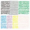 Pegatinas de Letras Inglesas DIY Transfronterizas, Etiquetas Coloridas Impermeables Resistentes al Desgarro para Diarios, Botellas de Agua, Regalos, Pegatinas de Números Creativas