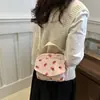 Bolsa Pequeña Estilo Japonés para Mujer 2025 Nueva Moda de Verano Versátil Bolso Cruzado Suave Lindo Fresa Hombro Bolso Cuadrado Pequeño