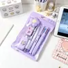 Conjunto de Papelaria Altamente Atraente em Cores de Macaron, Material Escolar Portátil para Estudantes, Brindes de Volta às Aulas, Pequenos Presentes no Atacado