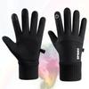 Guantes cálidos de invierno para ciclismo para hombre, para exteriores, con forro polar, resistentes al viento, resistentes al frío, repelentes al agua, antideslizantes, compatibles con pantalla táctil, deportes al por mayor