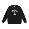 Moletom Terry com Gola Redonda Estampado de Cabeça de Macaco Marca Tendência Outono e Inverno Novo Moda Hip-Hop Unissex Ins Transfronteiriço