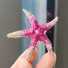 Broche de Estrella de Mar Retro Europeo y Americano Transfronterizo con Pedrería para Mujer, Pin de Nicho de Gama Alta, Venta al por Mayor para Bricolaje, Broche de Traje de Gama Alta