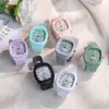 Reloj de silicona bonito y popular para comercio electrónico, moderno, luminoso, deportivo, para estudiantes, con correa cuadrada, reloj de gran atractivo.