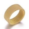 Venta Caliente Transfronteriza Europea y Americana Malla Trenzada de 8 mm Correa de Reloj de Malla Simple y de Moda Anillos Personalizados para Hombres y Mujeres Joyería de Anillos