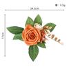 Nueva Flor de Pastel Delicada Naranja Artificial Decoración de Hogar Otoño Rosa de Simulación Adornos de Flores Falsas Venta Caliente Transfronteriza
