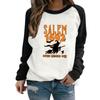 Suéter de otoño e invierno 2023 con estampado alfanumérico a juego de colores, cuello redondo, holgado, casual, de manga larga, cálido, combina con todo, cómodo
