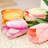Tulipán de Cabeza Única Transfronterizo Accesorios y Adornos de Fotos Antiguas Tablero de Fondo para Disparos Suministro Directo del Fabricante Flores Artificiales