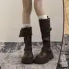 Botas de estilo retro moderno de Hong Kong para chica, temperamento elegante, ajustadas, a la moda, estilo popular 2024, zapatos de mujer, tendencia de moda, adulto