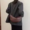 Bolso Grande de Mujer Vintage 2024 Nuevo Diseño Casual de Nicho Bolso Cruzado de Cuerno Versátil Bolso Dumpling para Viajes Diarios