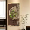 Pintura Decorativa de Entrada Estética da Dinastia Song, Pintura de Parede para Sala de Estar Estilo Zen Chinês Novo, Pintura de Lâmpada para Arranjo de Atmosfera de Sala de Chá de Alta Qualidade
