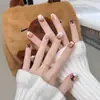 Desejo Puro Estilo Ins Armadura de Mão Pré-fabricada Manicure Gatinho KT Branco Suave Avançada 10 Peças