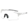 Gafas de Ciclismo Deportivas para Exteriores que Cambian de Color para Uso Diurno y Nocturno, a Prueba de Viento y Arena, Adecuadas para Correr, Montañismo y Gafas de Sol para Ciclismo de Carretera H