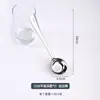Cuchara Redonda Coreana 316 Acero Inoxidable de Dibujos Animados Cuchara para Postre de Alto Valor Cuchara con Fondo Plano Mango Largo para Comer