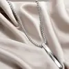 Collar de Acero de Titanio de Moda Popular Europea y Americana para Hombre, Colgante de Diseño Popular Cilíndrico Largo, Joyería Transfronteriza de Amazon