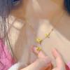Collar de mariposa dorada de alta conservación del color para mujer, moda, versátil, joyería de mariposa láser, joyería chapada en cobre y oro, venta al por mayor en vivo