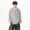 Sudadera con capucha estilo americano para hombre, nueva colección de otoño 2026, prenda exterior casual de corte holgado, top versátil de otoño para hombre