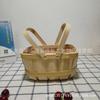 Produtos de cesta de mão tecidos à mão com armazenamento de cozinha de renda Amostra de fotos