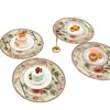 Venda Quente de E-commerce Transfronteiriço Jogos Americanos Redondos de Linho, Impressão Digital de Alta Definição Estilo Vintage para Decoração de Mesa do Dia a Dia