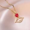 Collar para Mujer, Nuevo Colgante de Amor Transfronterizo de Moda, Diseño Nicho, Collar de Cadena para Clavícula Simple y Versátil