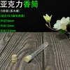 Tubo de Incenso Acrílico Tubo de Vidro Plástico Transparente Selado Redondo Armazenamento à Prova de Umidade Tubo para Palitos de Incenso Embalagem para Agarwood Sândalo Especiarias