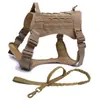 Arnés Táctico de Nailon para Perro para Exteriores con Correa Chaleco Ropa Arnés Militar de Entrenamiento para Perros en Stock