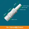Adaptador Plástico para Mudança de Tamanho de Mangueira, Conector Reto de Duas Vias para Tubos de Água, Conector Reto com Barbante 6/8/10/12mm