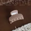 Presilha de Garra Pequena Cor Sólida Estilo Coreano Retro Nova de Verão Lan Série de Cores Gelatina Presilha para Meio do Cabelo Feminina Presilha de Tubarão Acessórios de Cabelo
