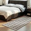 Manta de Cama Impermeable Anti-manchas sin Pegamento Lujo Ligero Sensación de Alta Calidad Color Sólido Simple Antibacteriano Alfombra Larga para Dormitorio Mesita de Noche Sala de Estar