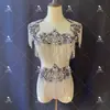 Abalorio de Pedrería con Borlas para Joyería, Vestido, Vestido de Novia, Accesorios de Diamante, Accesorios de Piel, Ropa de Espectáculo, Ropa de Baile, Accesorios