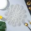 Jogo Americano de Pétalas Transfronteiriço PVC Bronzeamento Vazado Impermeável Porta-copos Mesa de Jantar Tapete Anti-ferrugem Tapete de Mesa Doméstico Suprimentos Domésticos