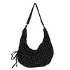 Bolso de Lunares Estilo Perezoso Coreano para Mujer, Nuevo Bolso de Hombro Versátil Plegado 2026 para Viajes Diarios, Bolso Cruzado de Nylon tipo Dumpling