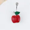 Comércio Exterior Europeu e Americano Aço Inoxidável Gota de Óleo Maçã Cereja Piercing de Umbigo Morango Cobra Laço Anel de Umbigo Piercing de Umbigo