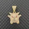 Colgante Completo de Diamantes Gengar Pokémon Clásico Japonés y Coreano Accesorios Unisex de Moda de Dibujos Animados Anime