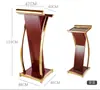 Podio de madera maciza para hotel, escritorio del anfitrión, recepción de restaurante, mesa de conferencias, atril, escritorio de atención al cliente, escritorio de recepción de exposiciones, escritorio de bienvenida
