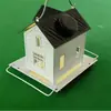 Bestseller transfronterizo comedero para pájaros casa de pájaros alimentada por energía solar, comedero para pájaros de doble compartimento colgante para jardín exterior, adorno decorativo