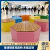 Centro Comercial Personalizado Atrio Hexagonal Combinado Fibra de Vidrio Asientos Parque Forma Irregular Asientos de Descanso Plaza Bancos de Ocio