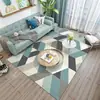Atacado transfronteiriço de tapetes modernos e minimalistas para sala de estar, tapetes de área grande para sofá e mesa de centro, tapetes de veludo cristalino resistentes a manchas e fáceis de limpar