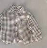 Estilo Coreano Ins Jaqueta Camisa de Trabalho Cardigan Botão Único Bolso com Aba no Peito Calça Camisa Lapela Passeio Crianças Versátil Casual